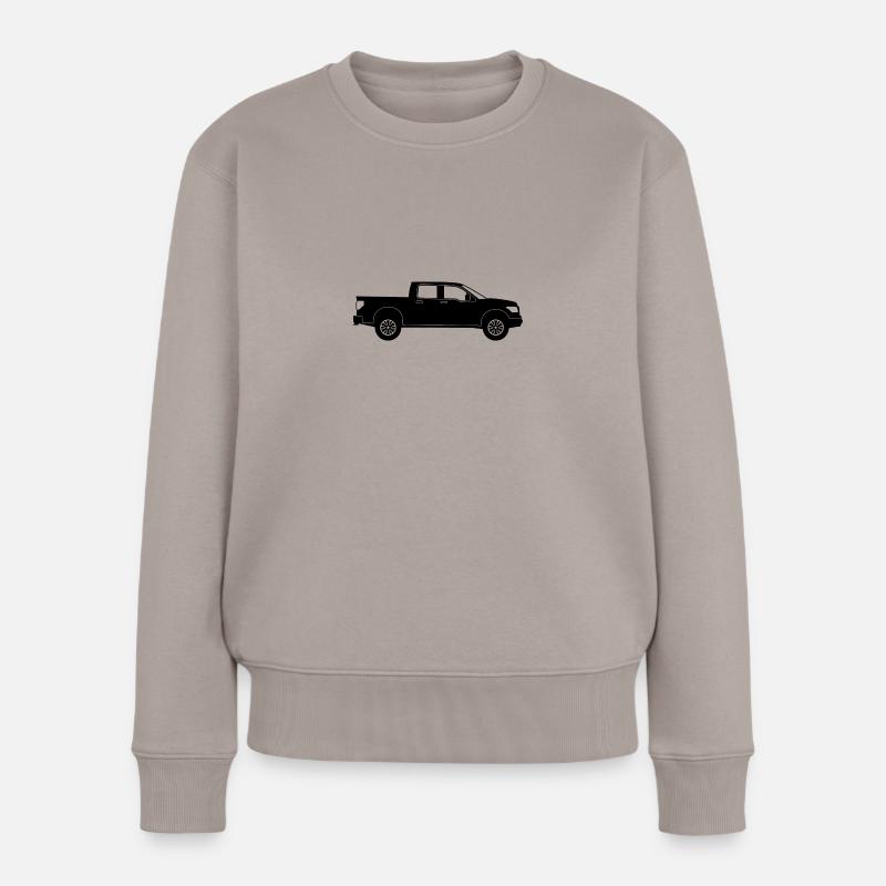 Pick-up - Frauen Premium Bio Pullover - Taupe