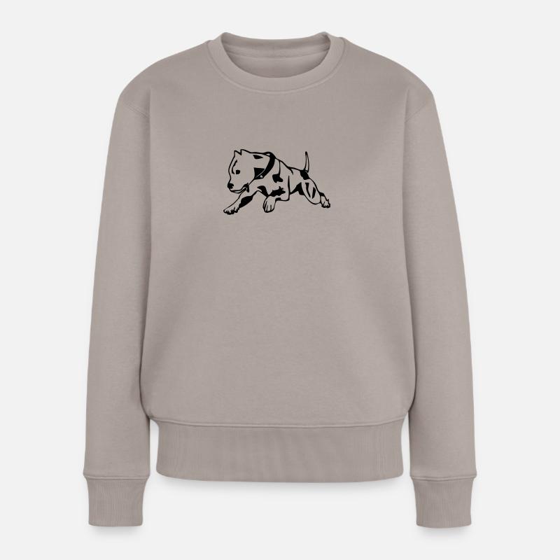 Pit Bull - Frauen Premium Bio Pullover - Taupe