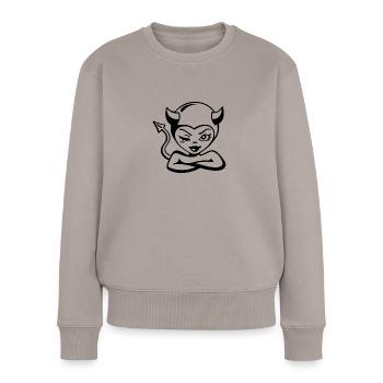Little devil - Women's Premium Organic Jumper - taupe - Front - Julia (174cm)