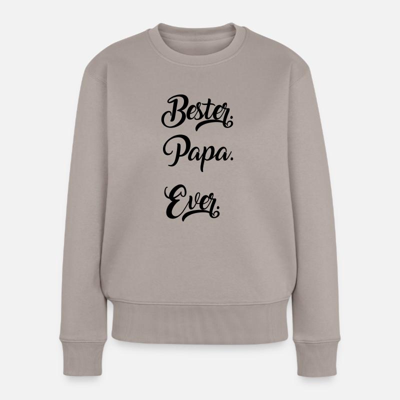 Papa - Frauen Premium Bio Pullover - Taupe