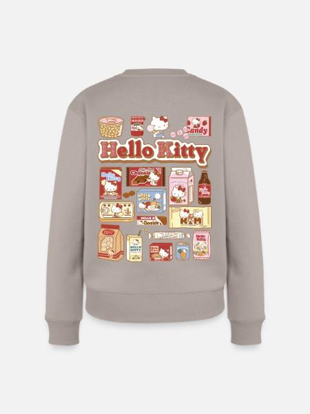 Hello Kitty Snack Collage - Frauen Premium Bio Pullover - Taupe