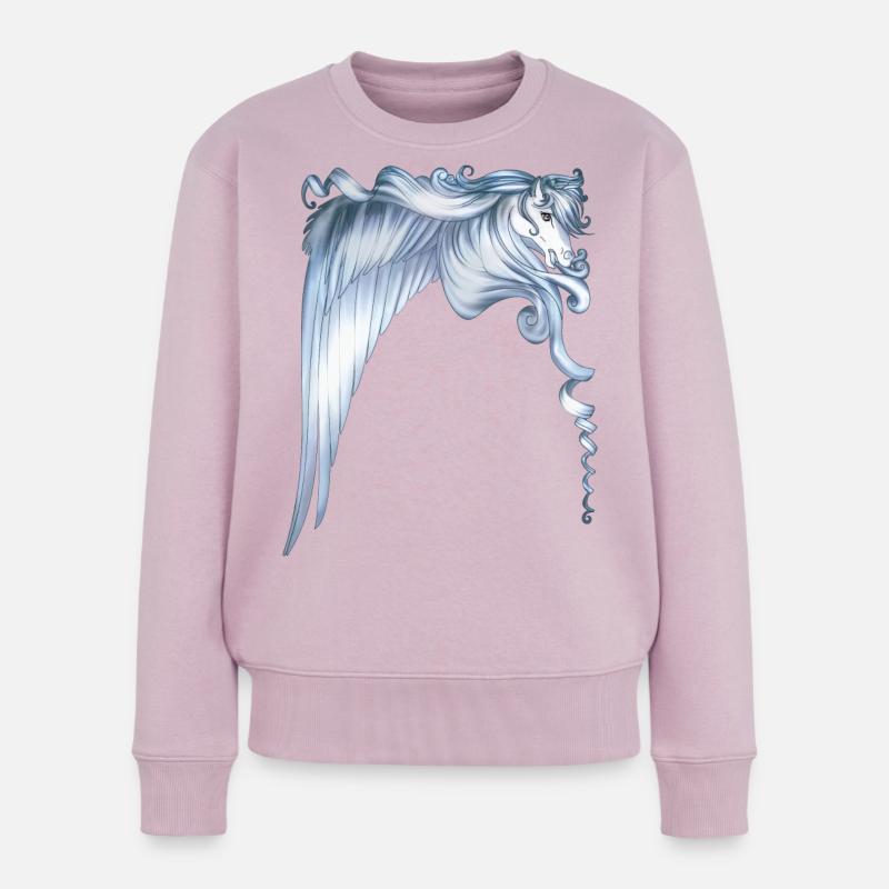 Pegasus Head avec Big Wing - Pull Premium bio Femme - rose poudré