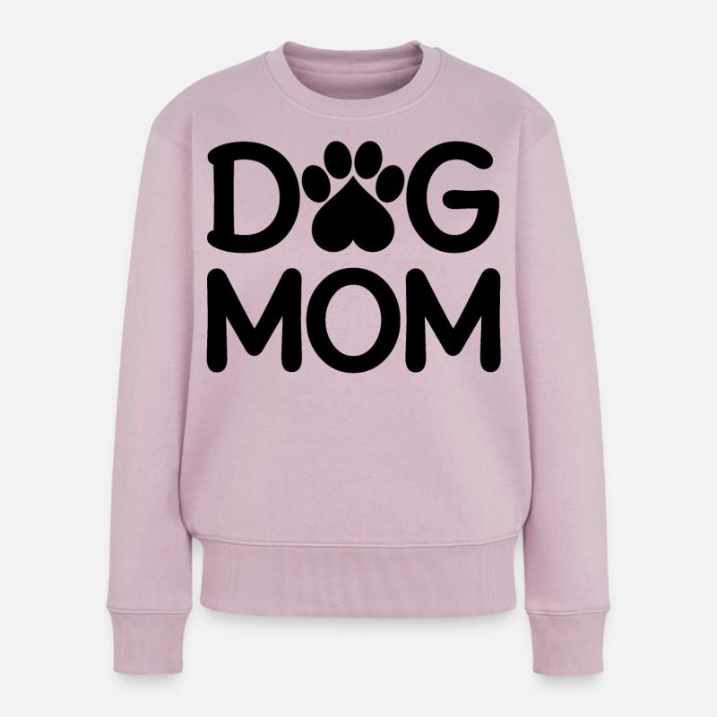 Dog Mom - Frauen Premium Bio Pullover - Altrosa