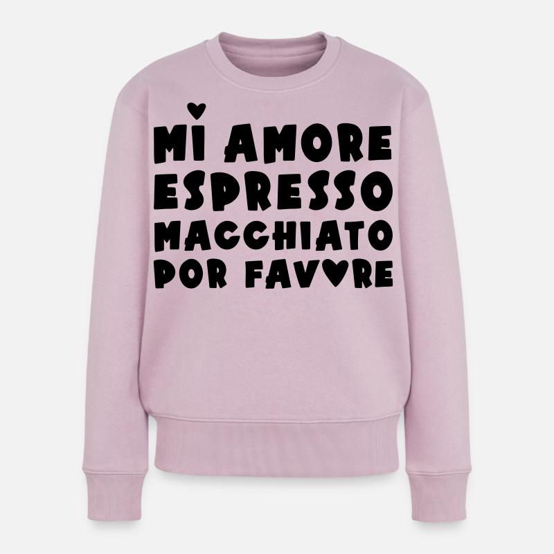Espresso Macchiato - Frauen Premium Bio Pullover - Altrosa