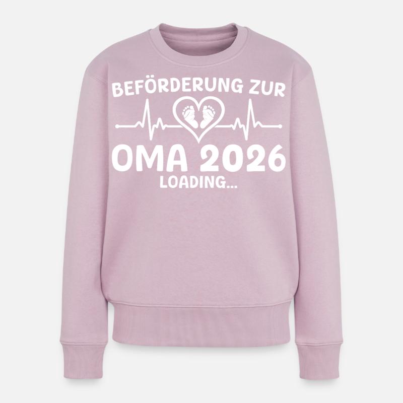 Werdende Oma 2026 loading - Großmutter - Frauen Premium Bio Pullover - Altrosa