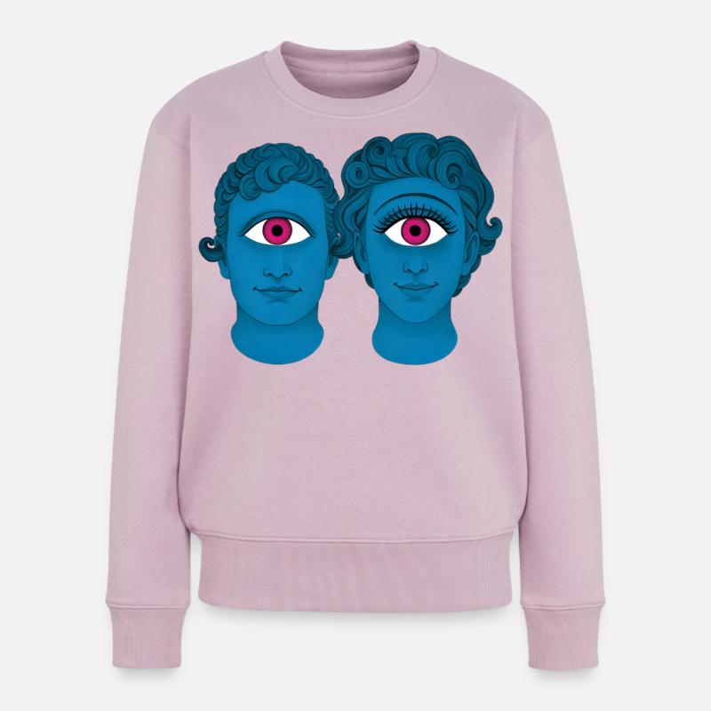 CYCLOPS IN LOVE – nette Leute - Frauen Premium Bio Pullover - Altrosa