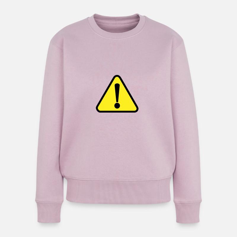 Vorsicht der Gefahr - Frauen Premium Bio Pullover - Altrosa