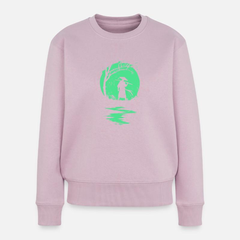 Ninja design abstrait - Pull Premium bio Femme - rose poudré