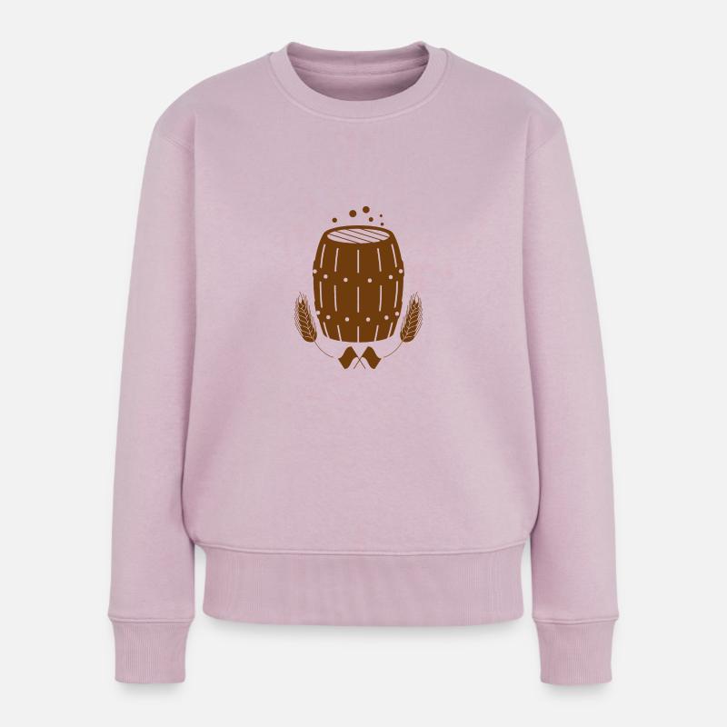 Bier - Bierfass - Volksfest - Maßkrug - Party - Frauen Premium Bio Pullover - Altrosa