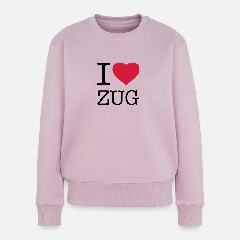 I LOVE ZUG - Frauen Premium Bio Pullover - Altrosa