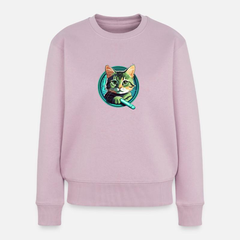 MagicCat - Frauen Premium Bio Pullover - Altrosa