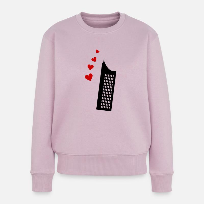 Leipzig Uniriese MDR Gebäude - Frauen Premium Bio Pullover - Altrosa