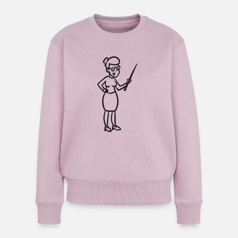 Lehrerin - Frauen Premium Bio Pullover - Altrosa