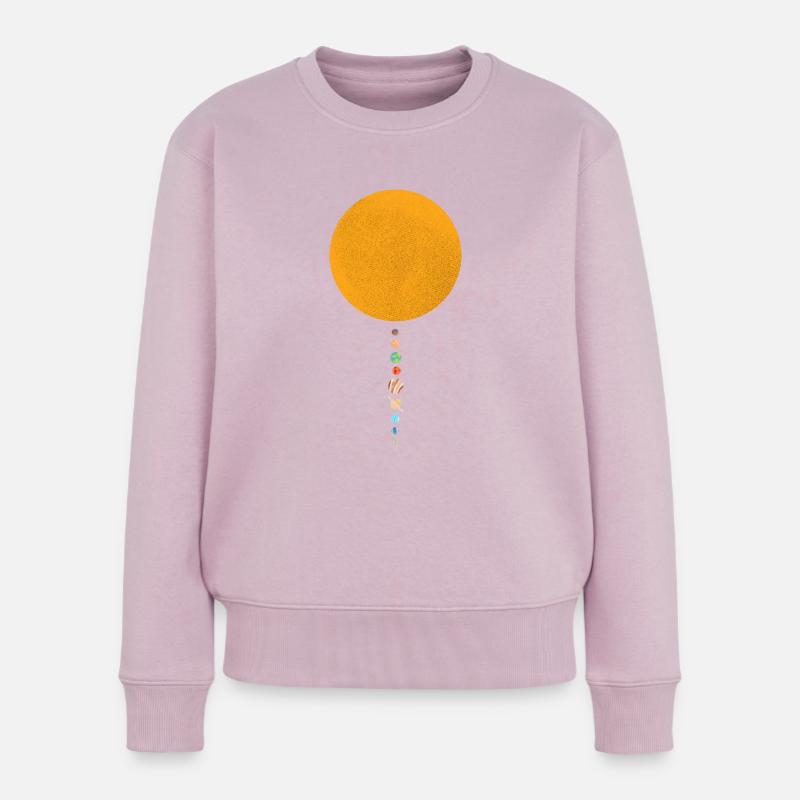 solar system - Women's Premium Organic Jumper - dusky pink