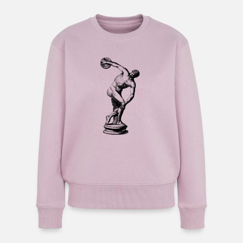 Discus thrower - Pull Premium bio Femme - rose poudré