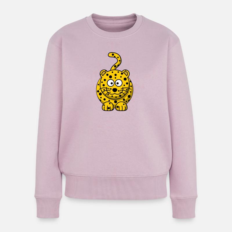 Leopard - Frauen Premium Bio Pullover - Altrosa
