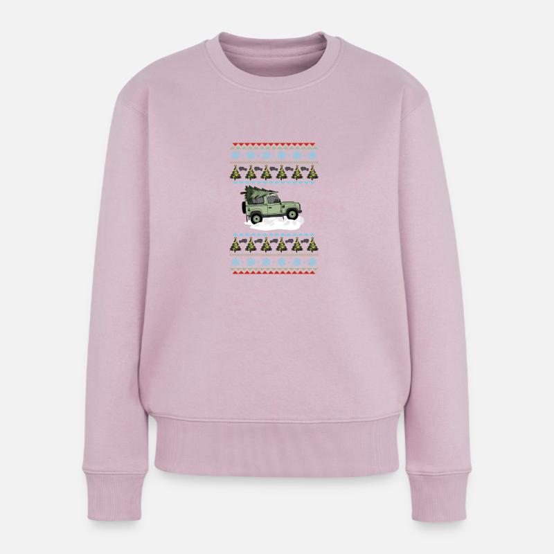 Defender 90 - Weihnachtsbaum - Frauen Premium Bio Pullover - Altrosa