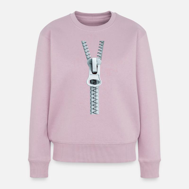 OUVERT? - Pull Premium bio Femme - rose poudré