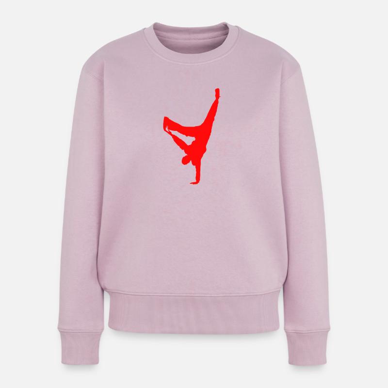 break dance - Pull Premium bio Femme - rose poudré