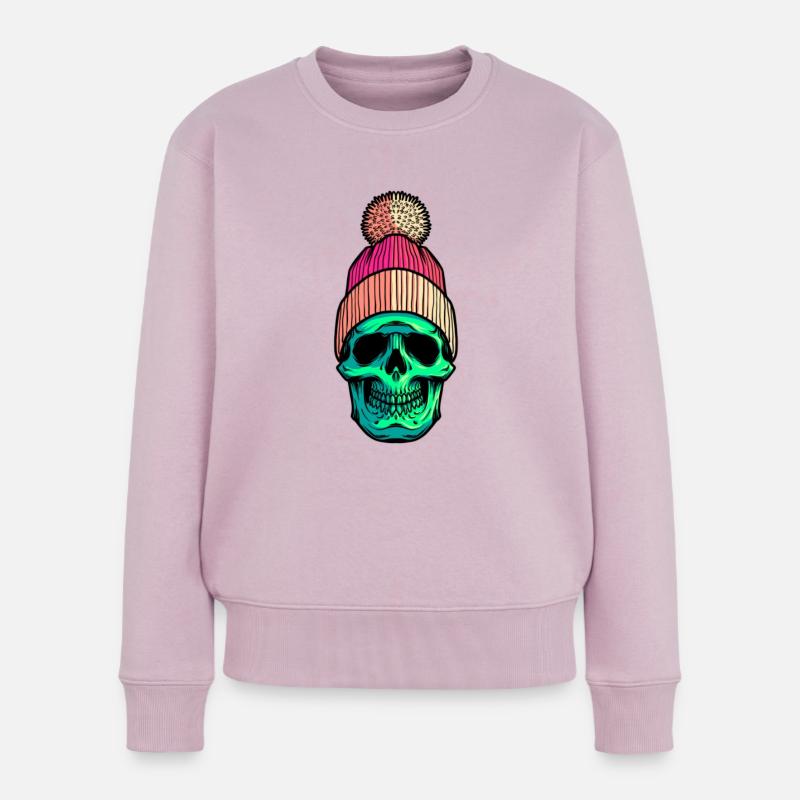 Totenkopf Cool - Frauen Premium Bio Pullover - Altrosa