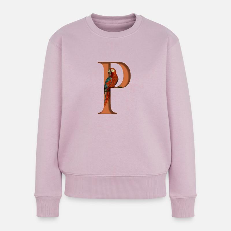 Buchstabe P, Name, Buchstabe P - Frauen Premium Bio Pullover - Altrosa