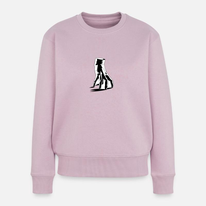 Hand Addams - Frauen Premium Bio Pullover - Altrosa