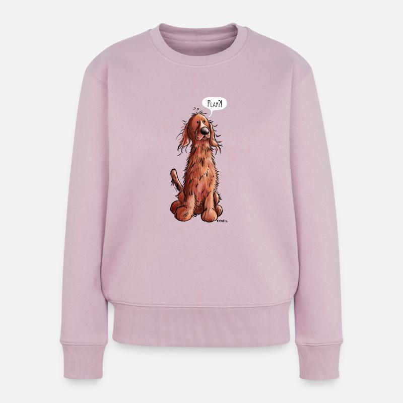 Irish Setter Play - Frauen Premium Bio Pullover - Altrosa