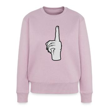 Finger points up - Women's Premium Organic Jumper - dusky pink - Front - Julia (174cm)