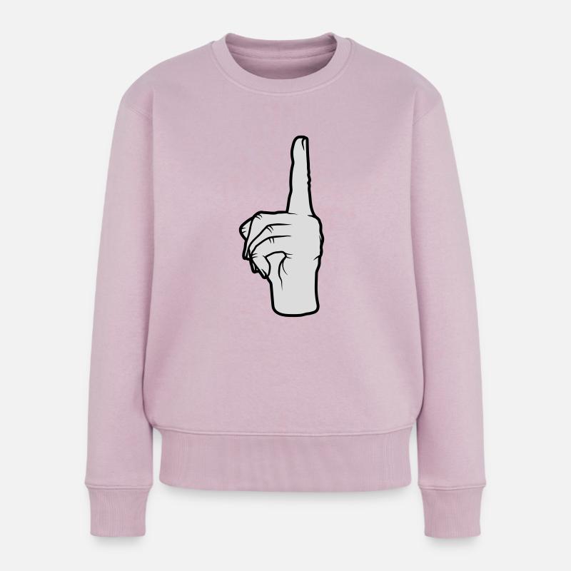 Finger points up - Women's Premium Organic Jumper - dusky pink