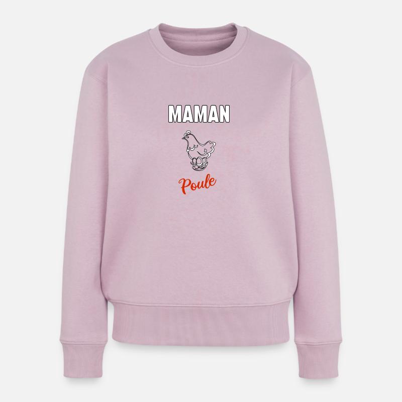 Maman poule - Pull Premium bio Femme - rose poudré