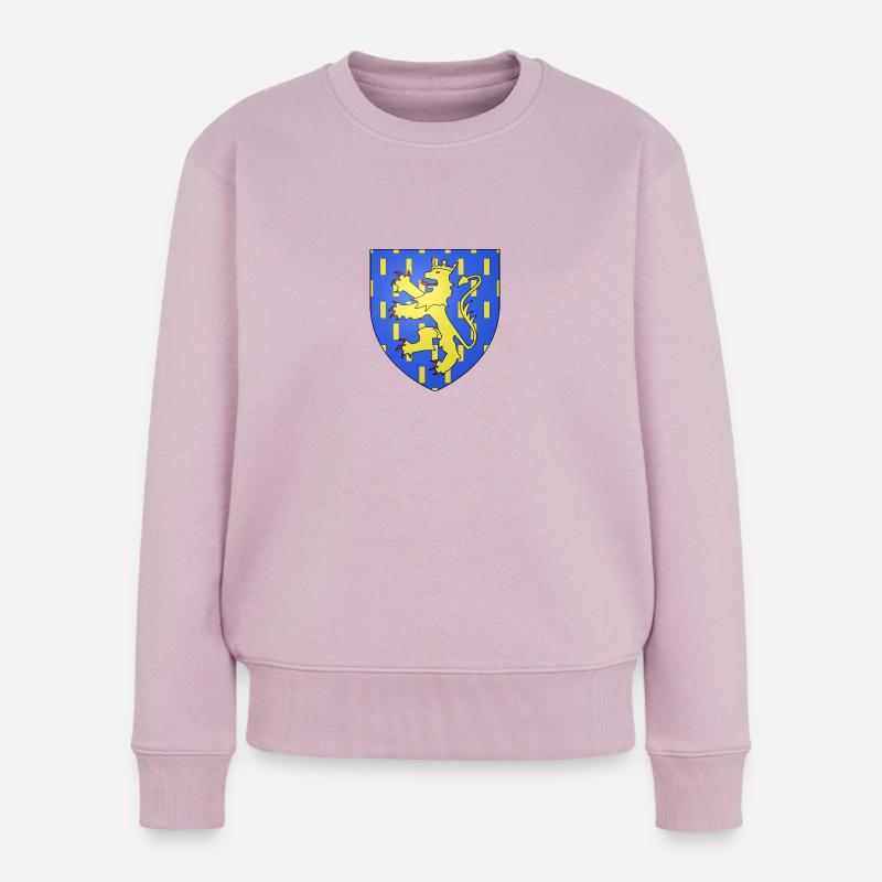 Blason de la Franche-Comté avec fond transparent - Pull Premium bio Femme - rose poudré