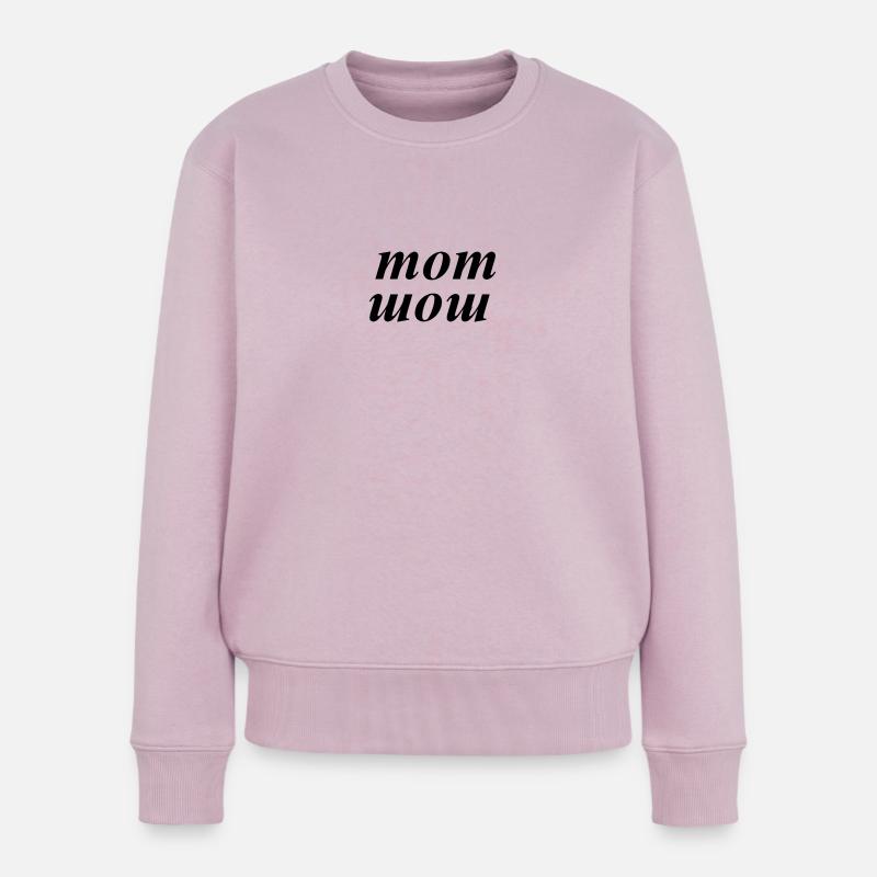 mom - wow - Frauen Premium Bio Pullover - Altrosa