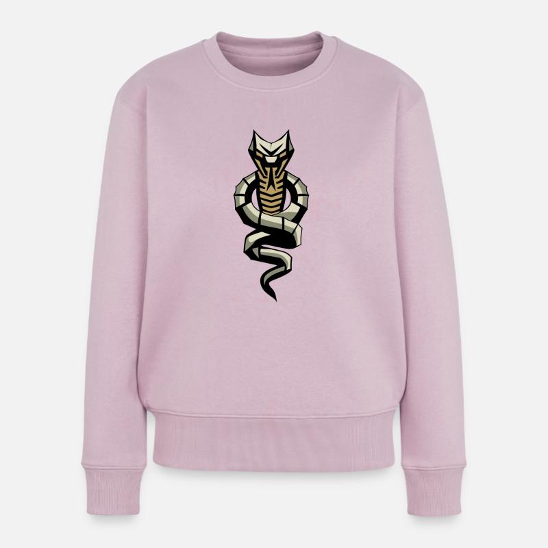 SNAKE LEVEL 3 - Frauen Premium Bio Pullover - Altrosa