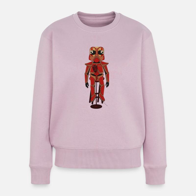 W4 - Pull Premium bio Femme - rose poudré