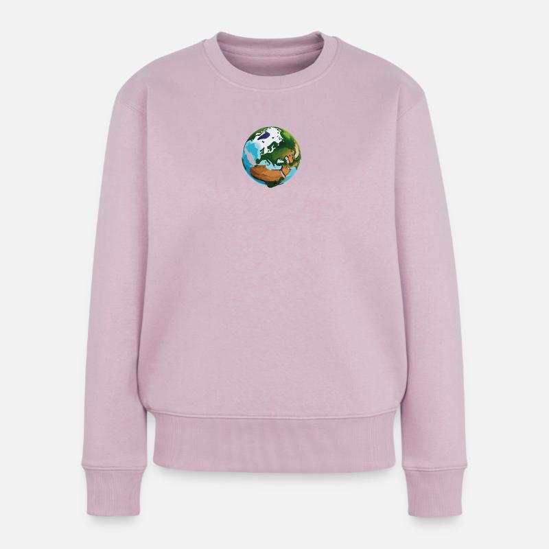 PlanetEU - Frauen Premium Bio Pullover - Altrosa