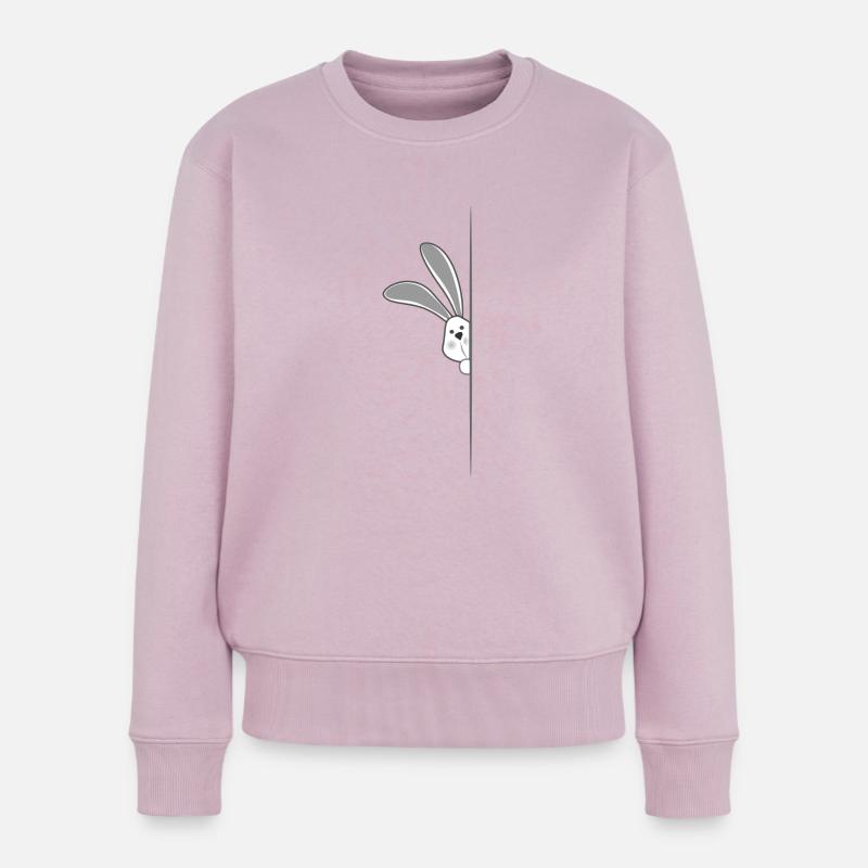 Kaninchen - Frauen Premium Bio Pullover - Altrosa
