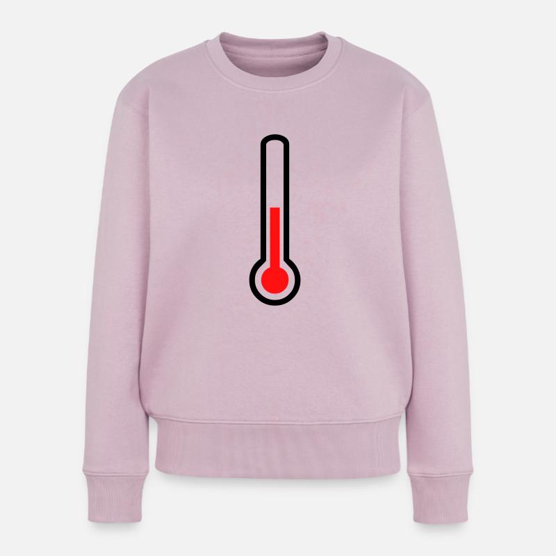 Thermomètre - température - Pull Premium bio Femme - rose poudré