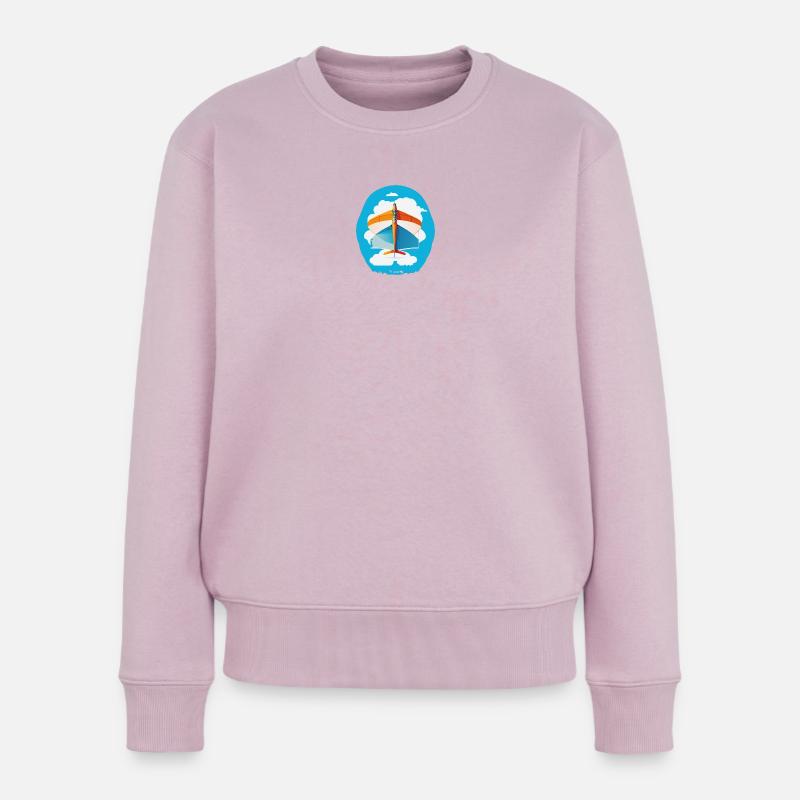 4WingOrangeBlau - Frauen Premium Bio Pullover - Altrosa