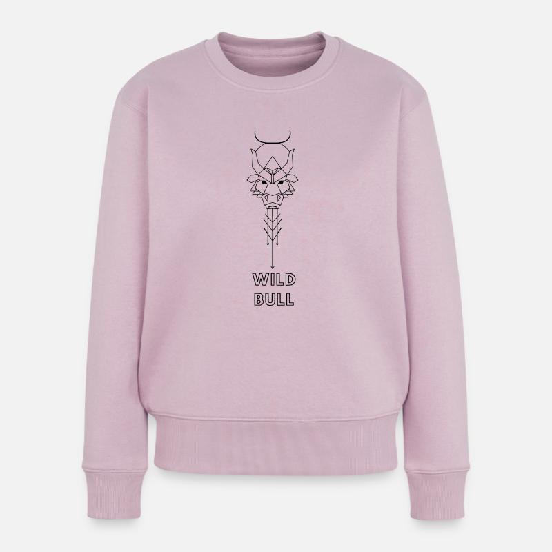 Wild Bull 1 - Frauen Premium Bio Pullover - Altrosa