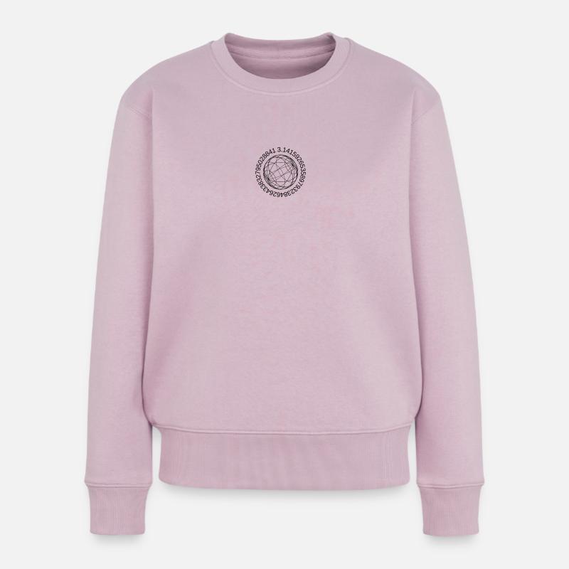 Kreis von Pi - Frauen Premium Bio Pullover - Altrosa