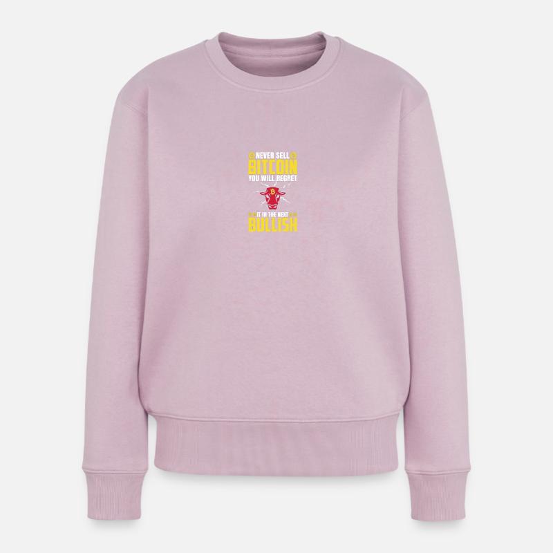 Bitcoin bullisch - Frauen Premium Bio Pullover - Altrosa