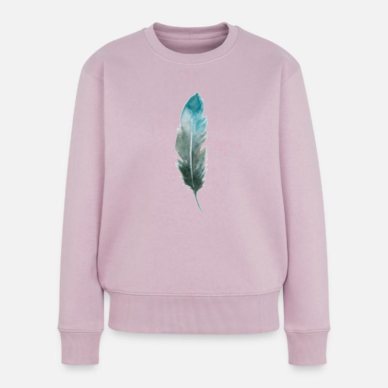 Feder - Frauen Premium Bio Pullover - Altrosa