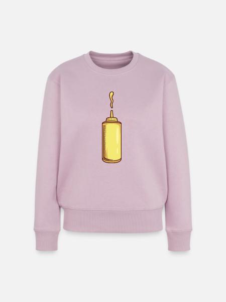 Senfspender mit Senf - Frauen Premium Bio Pullover - Altrosa