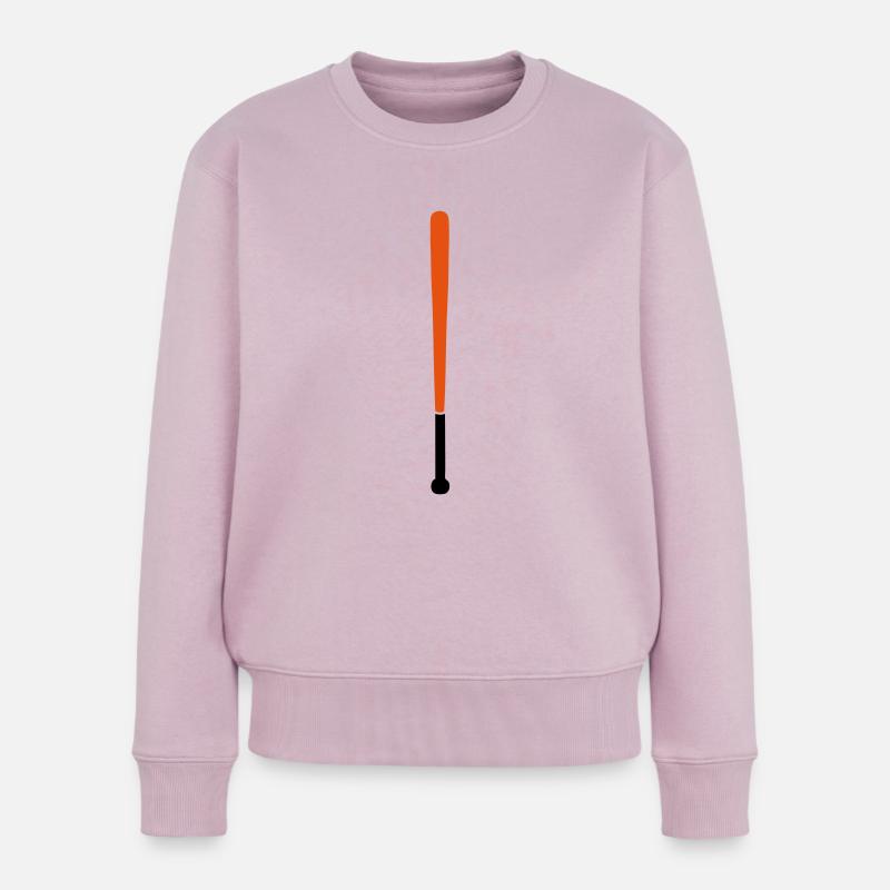 Baseballschläger - Frauen Premium Bio Pullover - Altrosa