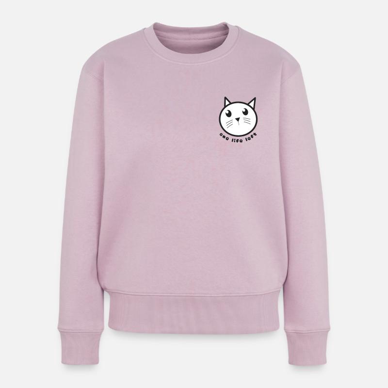 Weiße Katze übrig - Ein Leben übrig - Frauen Premium Bio Pullover - Altrosa