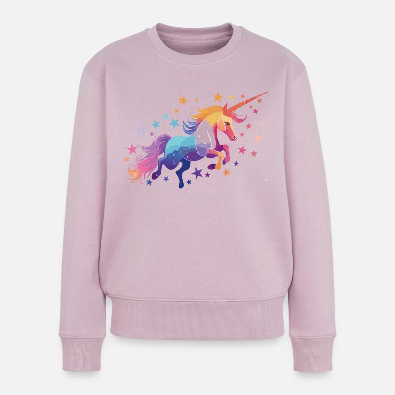 Licorne - Pull Premium bio Femme - rose poudré