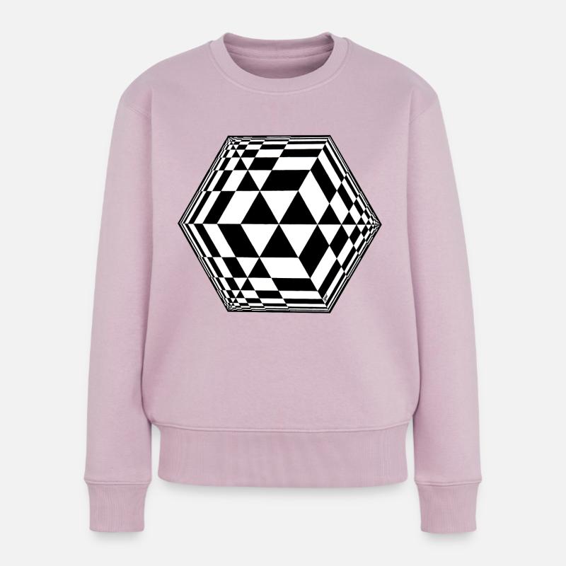 Würfel - Frauen Premium Bio Pullover - Altrosa