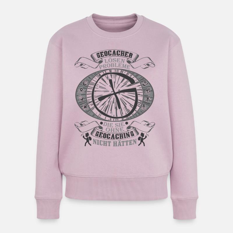 Geocaching - Frauen Premium Bio Pullover - Altrosa