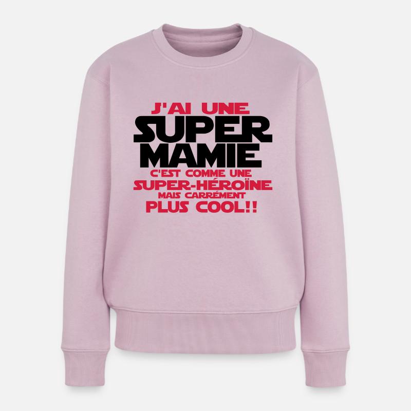 j'ai une super mamie - Pull Premium bio Femme - rose poudré