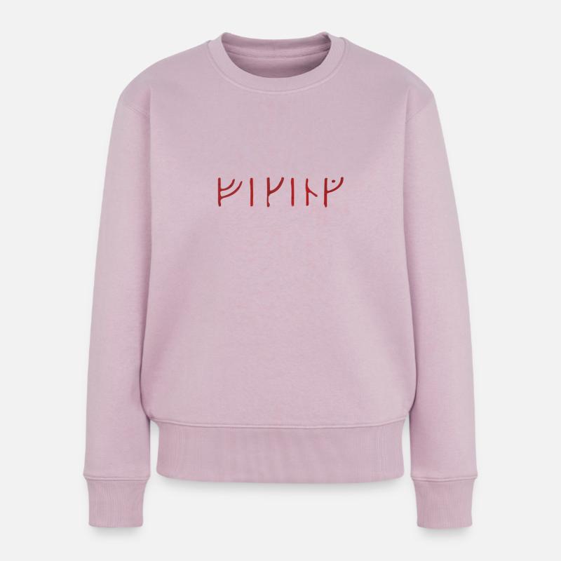 viking runique - Pull Premium bio Femme - rose poudré